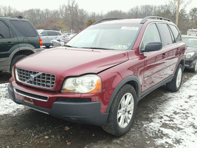 YV1CZ852951182630 - 2005 VOLVO XC90 V8 BURGUNDY photo 2