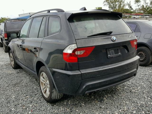 WBXPA93486WG86637 - 2006 BMW X3 3.0I BLACK photo 3