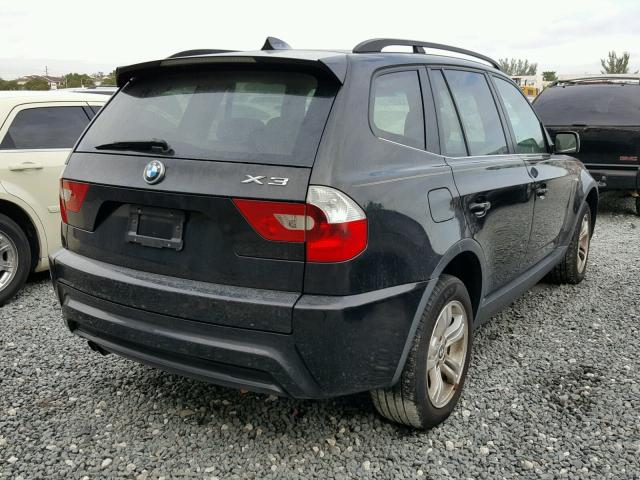 WBXPA93486WG86637 - 2006 BMW X3 3.0I BLACK photo 4