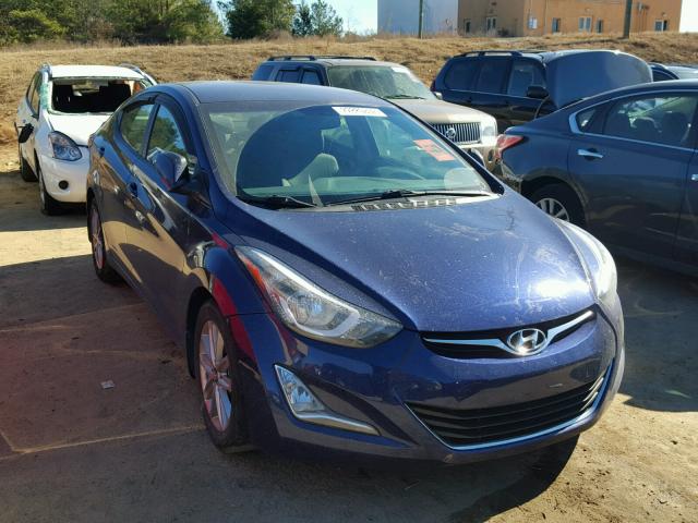 5NPDH4AE7EH540189 - 2014 HYUNDAI ELANTRA SE BLUE photo 1