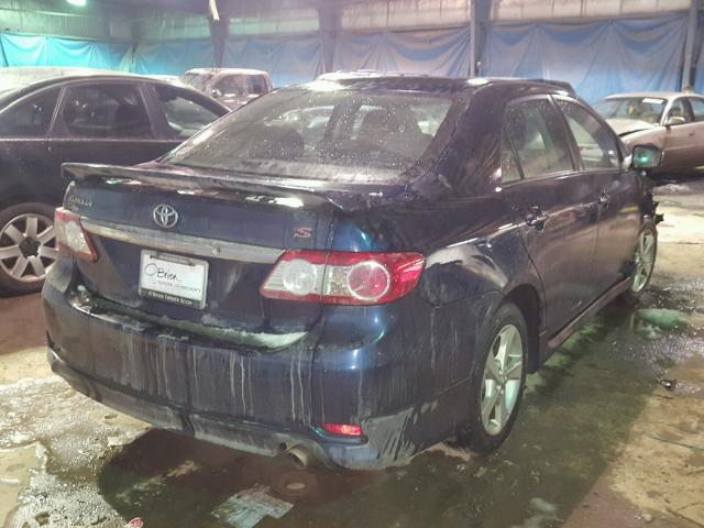 2T1BU4EEXDC122529 - 2013 TOYOTA COROLLA BA BLUE photo 4