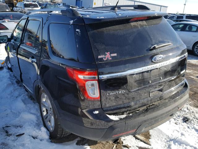 1FM5K7F90EGB62008 - 2014 FORD EXPLORER L BROWN photo 3