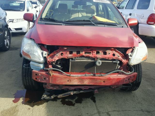 JTDBT923181267732 - 2008 TOYOTA YARIS RED photo 9