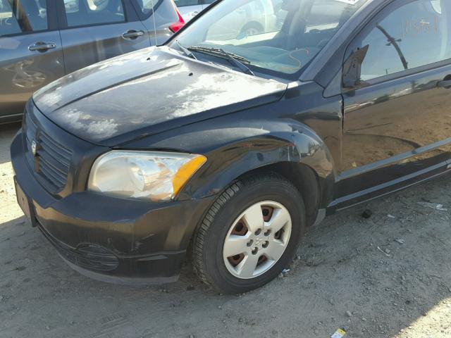 1B3HB28B17D507525 - 2007 DODGE CALIBER BLACK photo 9