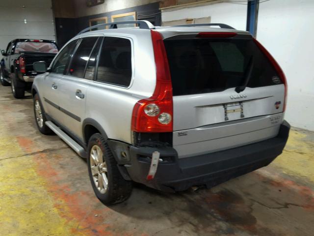 YV1CM91H041118795 - 2004 VOLVO XC90 T6 SILVER photo 3