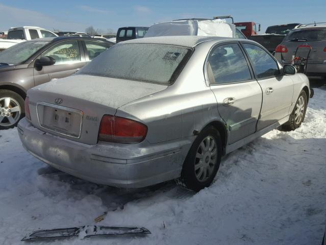 KMHWF35H84A062041 - 2004 HYUNDAI SONATA GLS SILVER photo 4