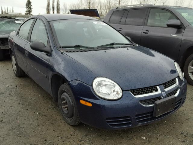 1B3ES26C55D109519 - 2005 DODGE NEON BASE BLUE photo 1