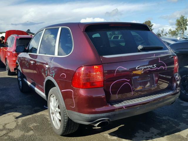 WP1AB29P94LA68925 - 2004 PORSCHE CAYENNE S MAROON photo 3