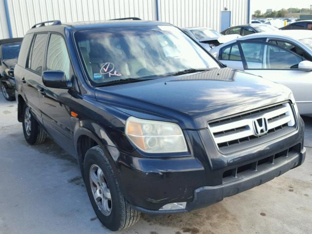 5FNYF28596B050578 - 2006 HONDA PILOT EX BLACK photo 1