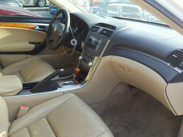 19UUA66205A082082 - 2005 ACURA TL WHITE photo 5