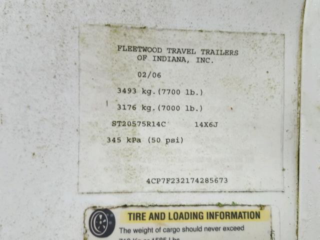 4CP7F232174285673 - 2007 NITR TRAILER WHITE photo 10