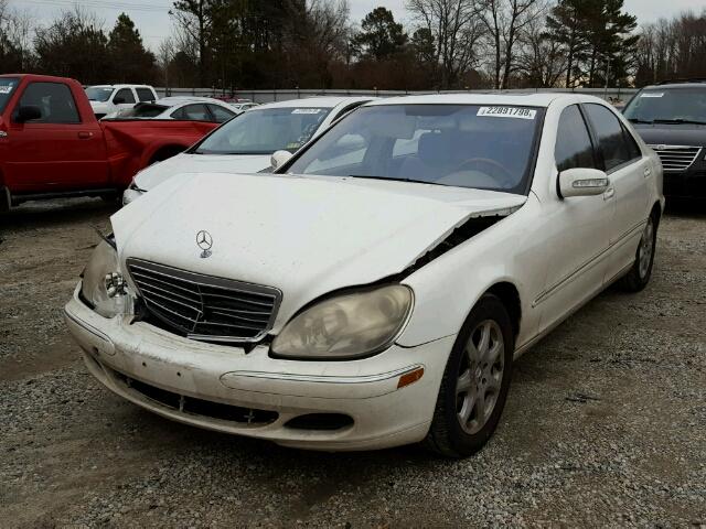 WDBNG83J43A332430 - 2003 MERCEDES-BENZ S 430 4MAT WHITE photo 2