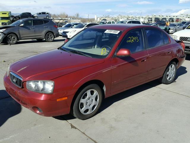 KMHDN45D83U599731 - 2003 HYUNDAI ELANTRA GL BURGUNDY photo 2