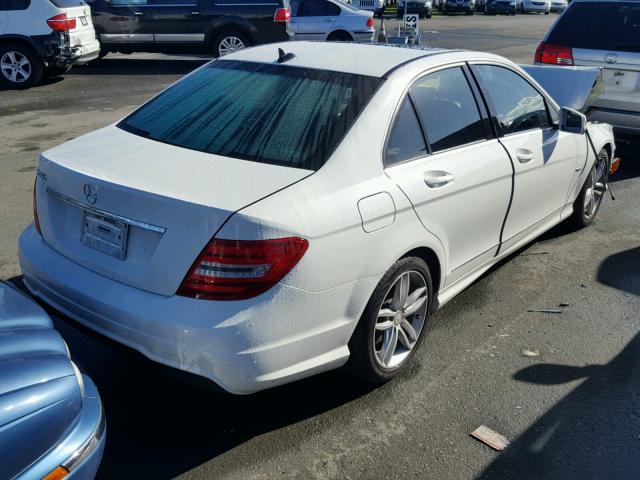 WDDGF4HB7CA631794 - 2012 MERCEDES-BENZ C 250 WHITE photo 4