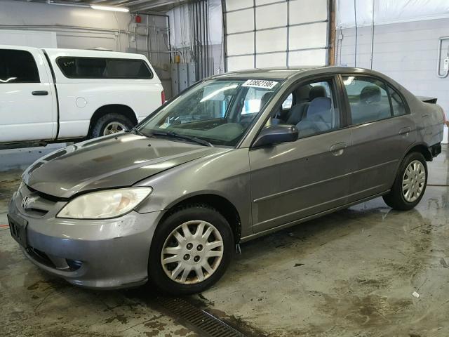 2HGES16534H502836 - 2004 HONDA CIVIC LX GRAY photo 2