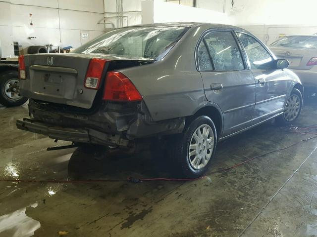 2HGES16534H502836 - 2004 HONDA CIVIC LX GRAY photo 4