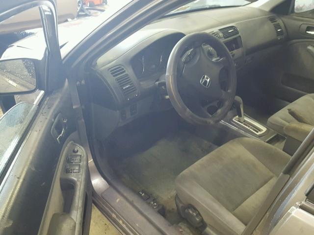 2HGES16534H502836 - 2004 HONDA CIVIC LX GRAY photo 9