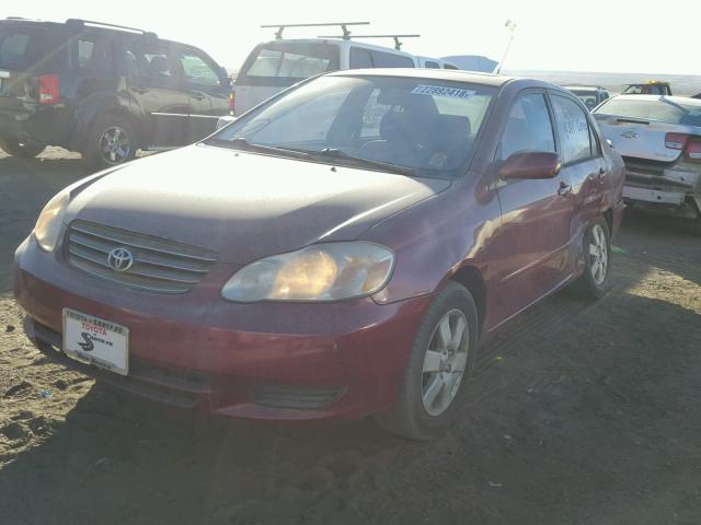 1NXBR38E04Z223536 - 2004 TOYOTA COROLLA CE RED photo 2