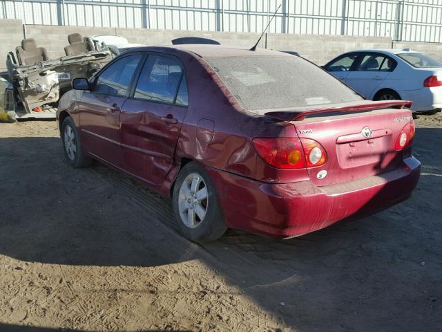 1NXBR38E04Z223536 - 2004 TOYOTA COROLLA CE RED photo 3