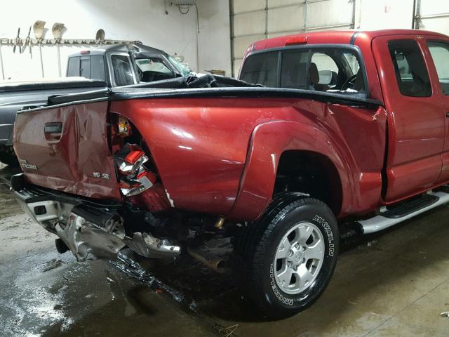 5TEUU42N85Z108413 - 2005 TOYOTA TACOMA ACC BURGUNDY photo 9