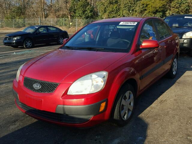 KNADE123476263824 - 2007 KIA RIO BASE RED photo 2