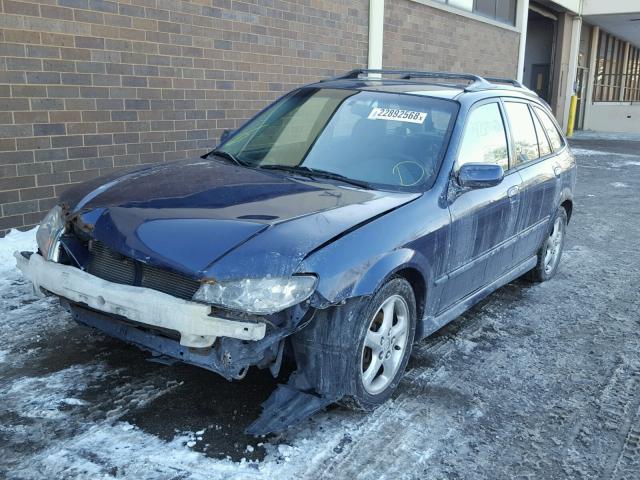 JM1BJ245821583387 - 2002 MAZDA PROTEGE PR BLUE photo 2