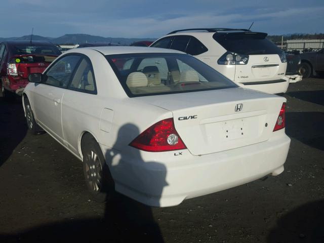 1HGEM22555L000128 - 2005 HONDA CIVIC LX WHITE photo 3