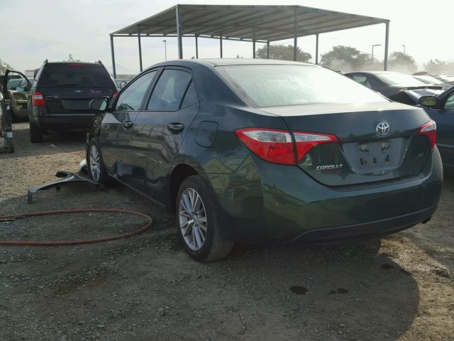 5YFBURHE0EP091690 - 2014 TOYOTA COROLLA L GREEN photo 3