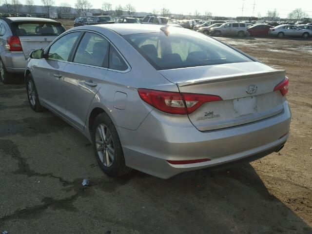 5NPE24AF8GH298384 - 2016 HYUNDAI SONATA SE SILVER photo 3