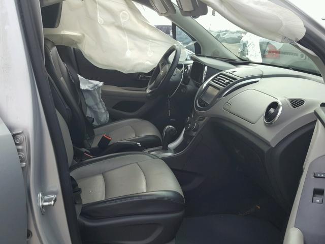 3GNCJNSB0FL164289 - 2015 CHEVROLET TRAX LTZ SILVER photo 5