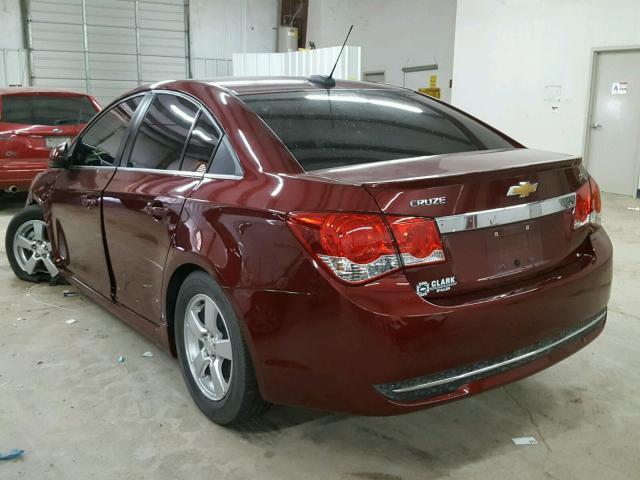 1G1PC5SB6F7134246 - 2015 CHEVROLET CRUZE LT MAROON photo 3