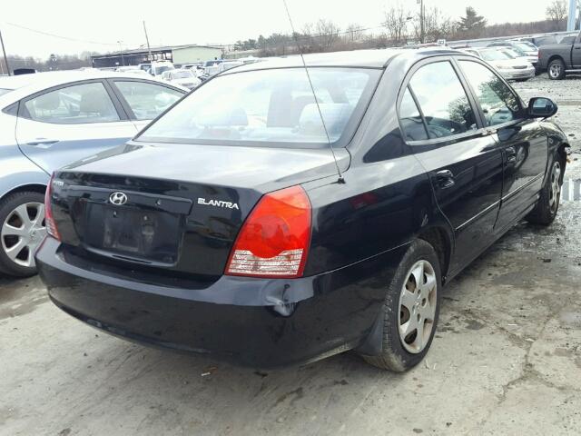 KMHDN46D46U259110 - 2006 HYUNDAI ELANTRA GL BLACK photo 4