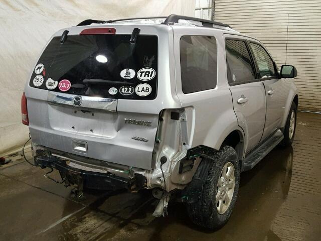 4F2CY9GG5BKM07199 - 2011 MAZDA TRIBUTE S SILVER photo 4