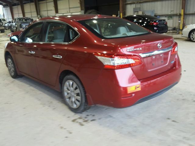 3N1AB7AP0EY286354 - 2014 NISSAN SENTRA S RED photo 3