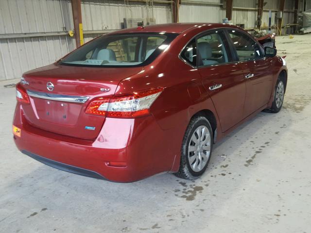 3N1AB7AP0EY286354 - 2014 NISSAN SENTRA S RED photo 4