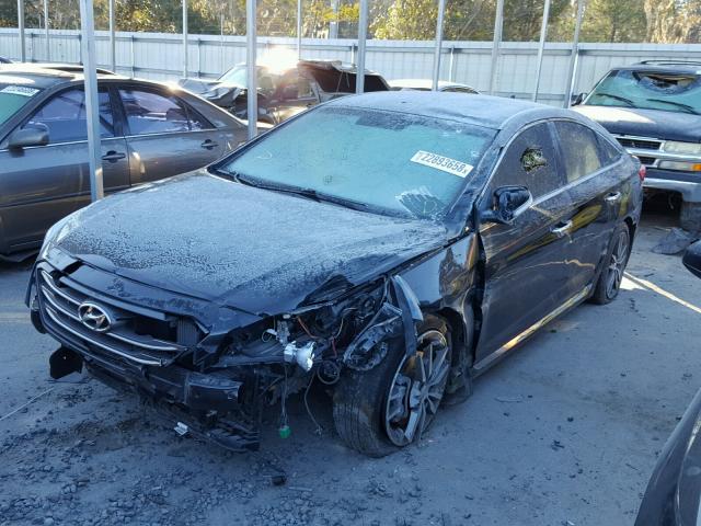 5NPE34AB3FH100853 - 2015 HYUNDAI SONATA SPO BLACK photo 2