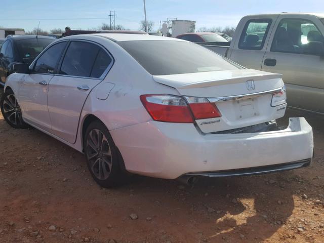 1HGCR2F59EA093671 - 2014 HONDA ACCORD SPO WHITE photo 3