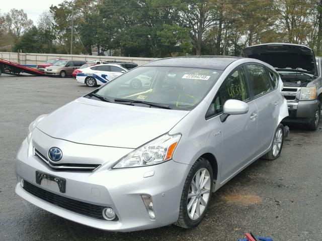 JTDZN3EU6E3309242 - 2014 TOYOTA PRIUS V SILVER photo 2