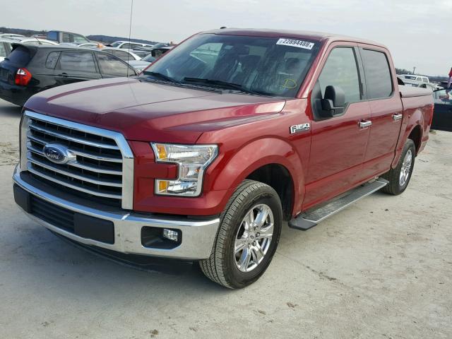 1FTEW1C84FKE83680 - 2015 FORD F150 SUPER RED photo 2