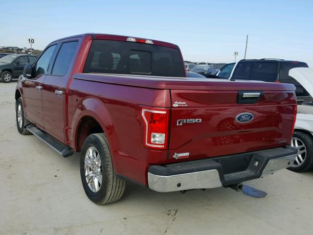 1FTEW1C84FKE83680 - 2015 FORD F150 SUPER RED photo 3