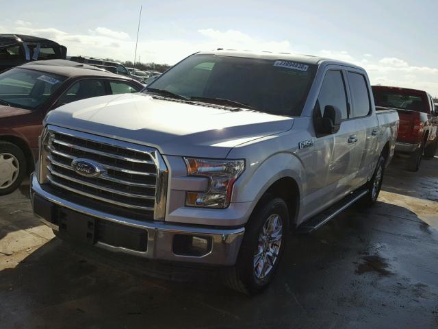 1FTEW1CF0FKE13267 - 2015 FORD F150 SUPER SILVER photo 2