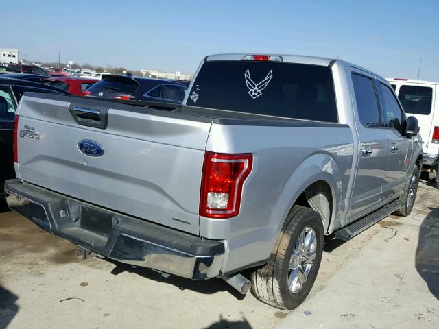 1FTEW1CF0FKE13267 - 2015 FORD F150 SUPER SILVER photo 4