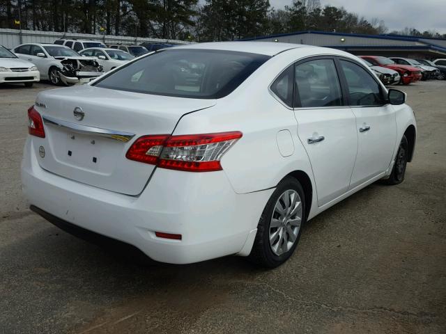 3N1AB7AP2FY276474 - 2015 NISSAN SENTRA S WHITE photo 4