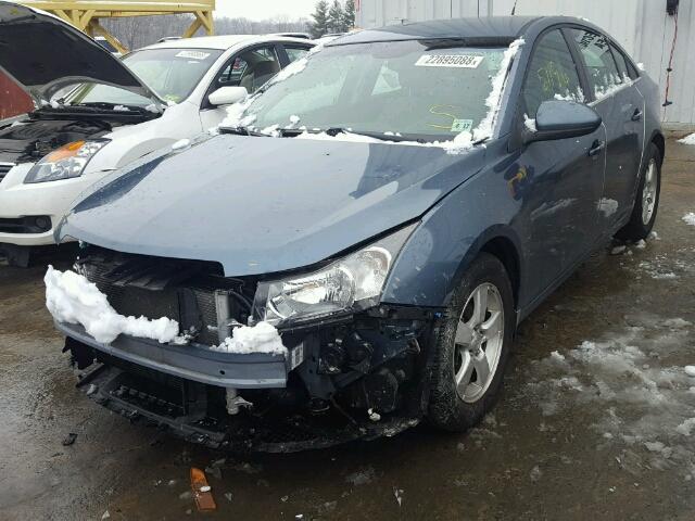 1G1PF5SC8C7301380 - 2012 CHEVROLET CRUZE LT BLUE photo 2