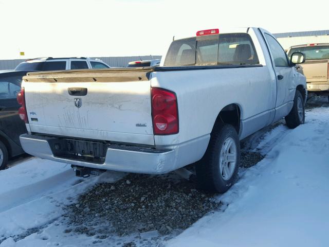 1D7HA16P87J515140 - 2007 DODGE RAM 1500 S WHITE photo 4