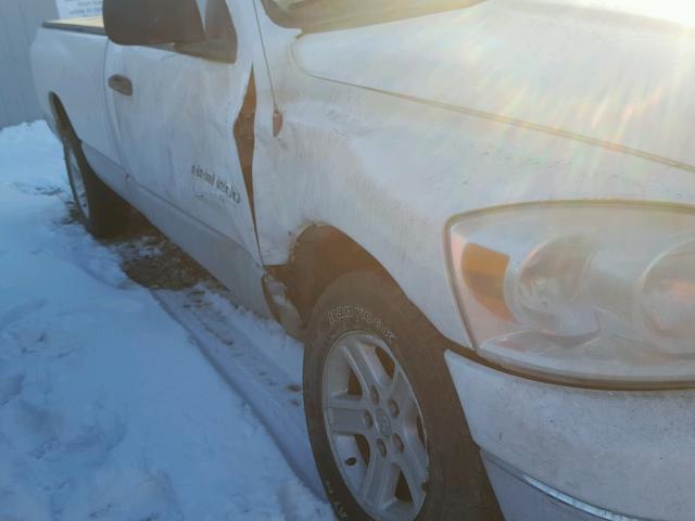 1D7HA16P87J515140 - 2007 DODGE RAM 1500 S WHITE photo 9