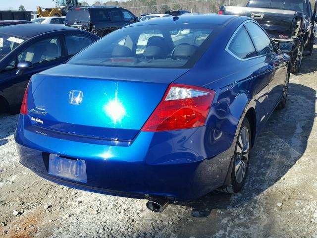 1HGCS12808A014732 - 2008 HONDA ACCORD EXL BLUE photo 4