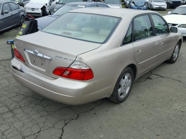 4T1BF28B23U323726 - 2003 TOYOTA AVALON XL GOLD photo 4