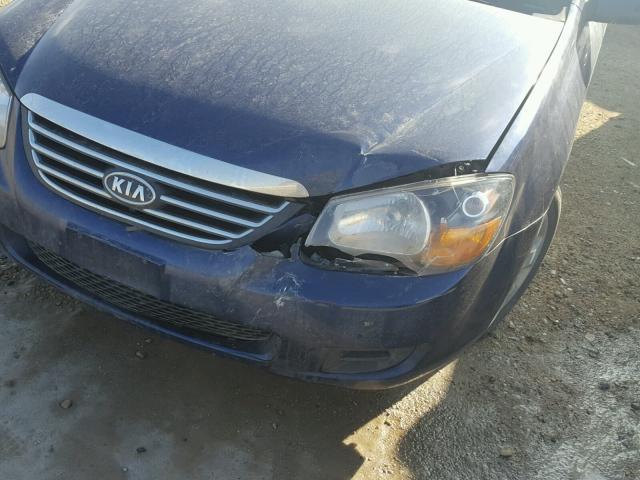 KNAFE221595613144 - 2009 KIA SPECTRA EX BLUE photo 9