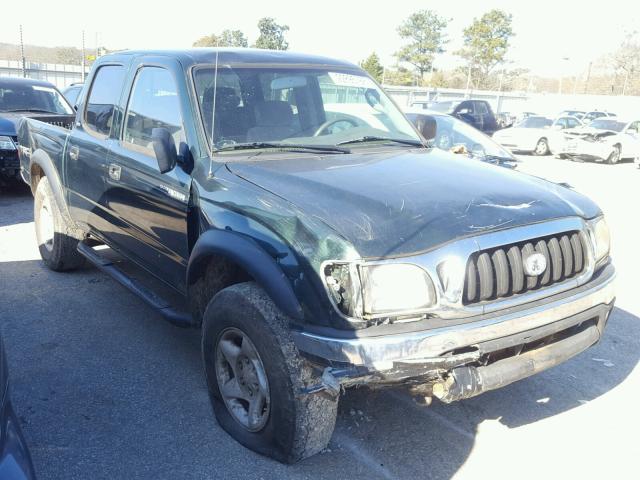 5TEHN72N34Z354400 - 2004 TOYOTA TACOMA DOU GREEN photo 1